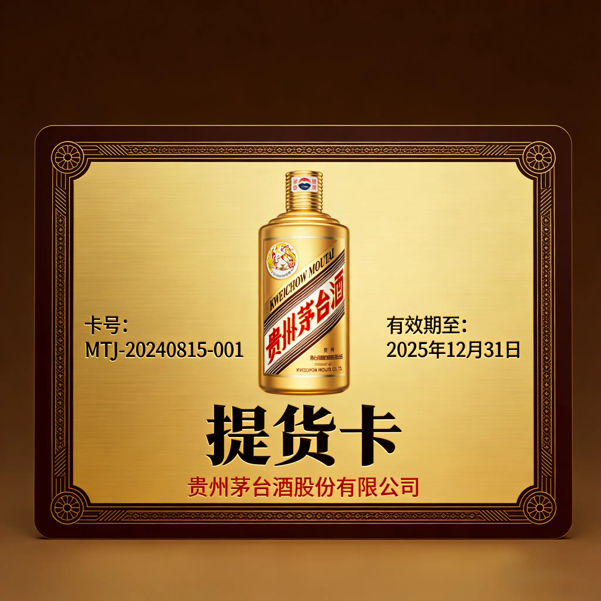 酒类提货卡